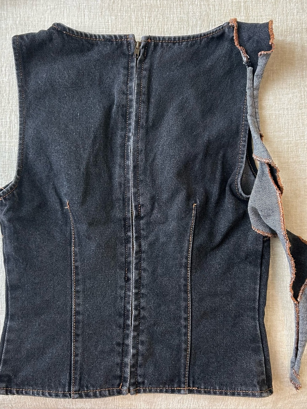 Lioness Denim Top with Ruffle Detail - Picture 2 of 3